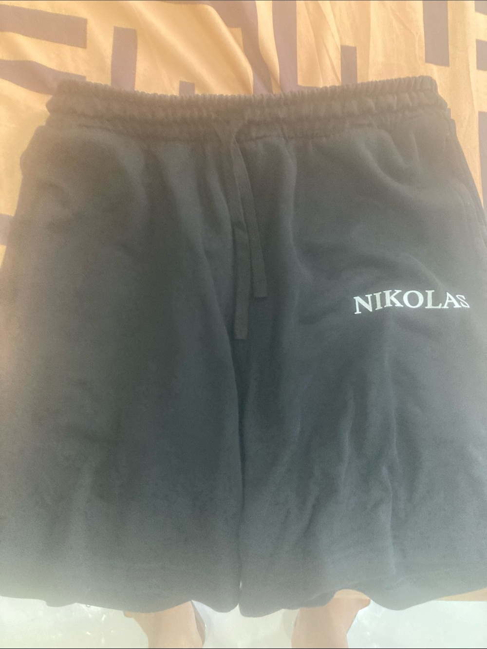 Black Drawstring Sweatpants - Picture 2 of 4
